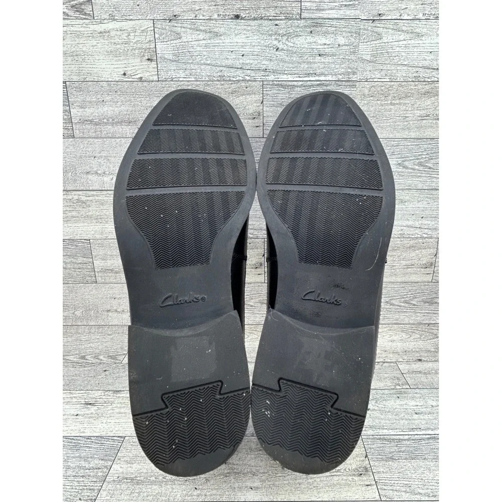 Clarks Whiddon Step Men Black Leather Loafers Dress Shoes Size 11W 261103128100